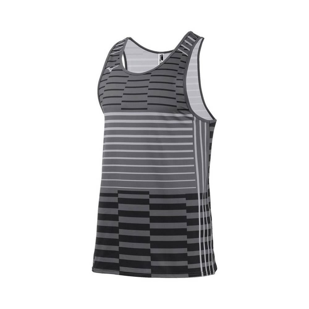 Panske Tank Top Mizuno Team Pruhované Vypredaj LAQP65293